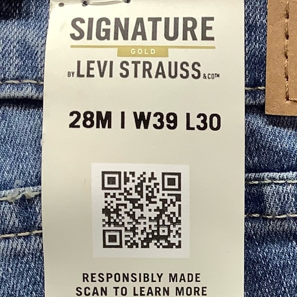 Signature by Levi Strauss Size 39X30 Light Blue Skinny Jeans. New With Tags. - Picture 6 of 9